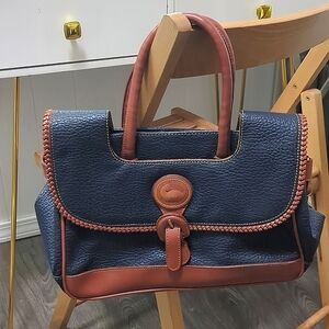 EUC Vintage Dooney And Burke Leather Double Strap Bag Purse
